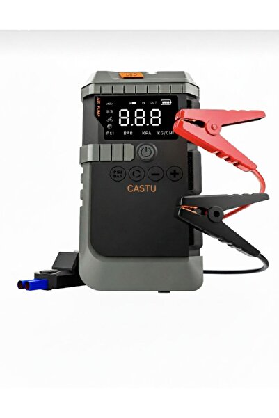 onay aksesuar 16000mah Akü Takviye Cihazı/4’ü 1 Arada powerbank Hava kompresö...