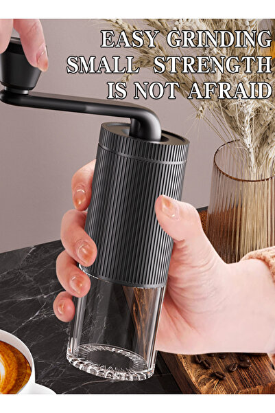hk Manual Coffee Grinder with Adjustable Conical Burrs (New) | Ideal for Espresso & French Press