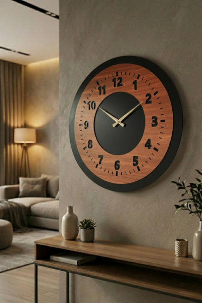 AA Shop Ahşap Ceviz Mobilya Siyah Renk Sade Sayılı Yılbaşı Hediyelik Sessiz D...