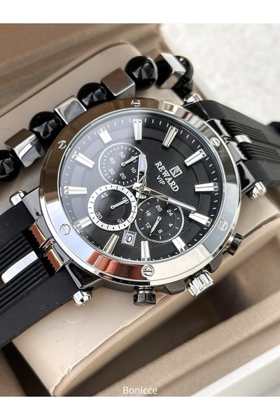 Reward Brand Black Silicone Band Analog/digital Men's Sports Wristwatch+wrist...