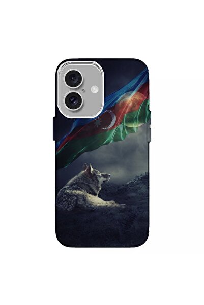 Turkuaz Luxury Silicone Case with Azerbaijani Design Compatible with iPhone 16