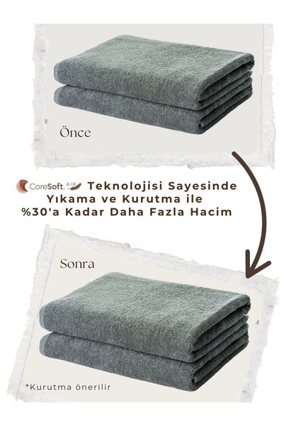 Rikka Home Coresoftair 100% Cotton, Extra Soft, 2 XL Bath Towel Set (2 pcs - 90x150 cm)