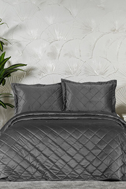 Elart Alice Bedspread Double Velvet (240X260 cm) Anthracite