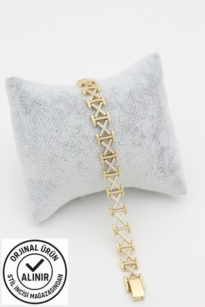 XUPING JEWELRY Style Pearl/Xuping Jewelry Bracelet with Zircon Stone in X Rows