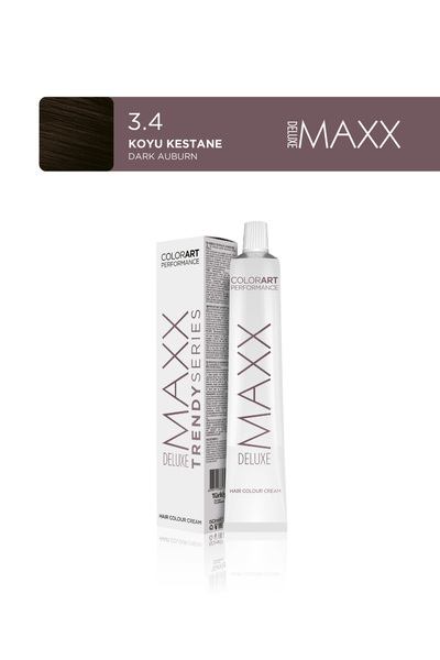 MAXX DELUXE Trendy Series Tüp Saç Boyası 100 ml 3.4 Koyu Kestane