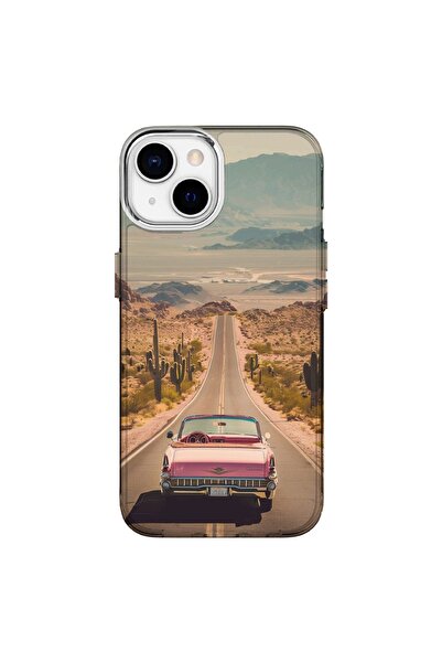 Turkuaz iPhone 13 Compatible Country Road Design Luxury Silicone Case