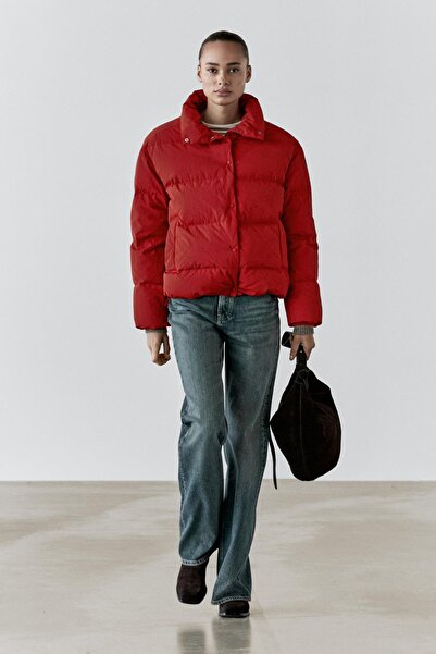 Massimo Dutti %80 kuş tüyü - %20 tüy dolgulu oversize şişme mont