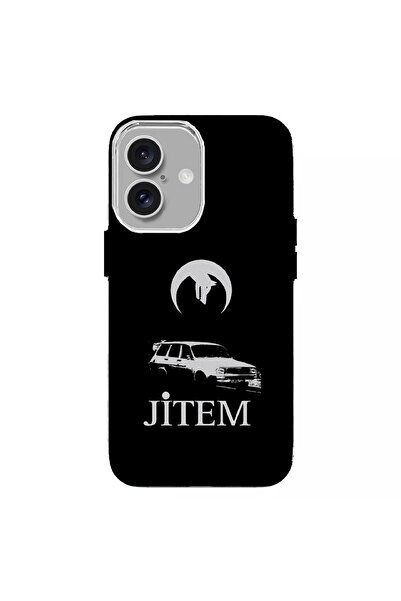 Turkuaz Luxury Silicone Case with White Car Design Compatible with iPhone 16