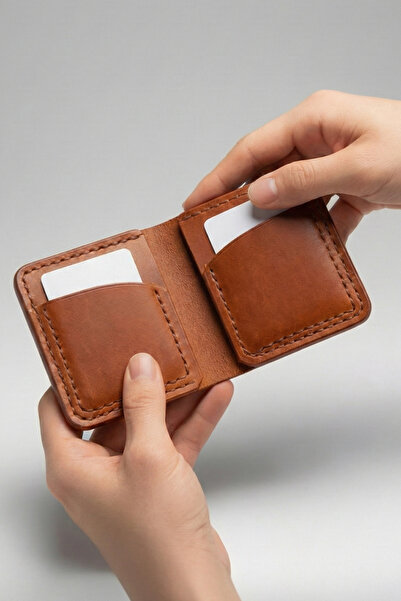 luvo Real Leather Handmade Genuine Leather Wallet Card Holder Italian Stitchi...