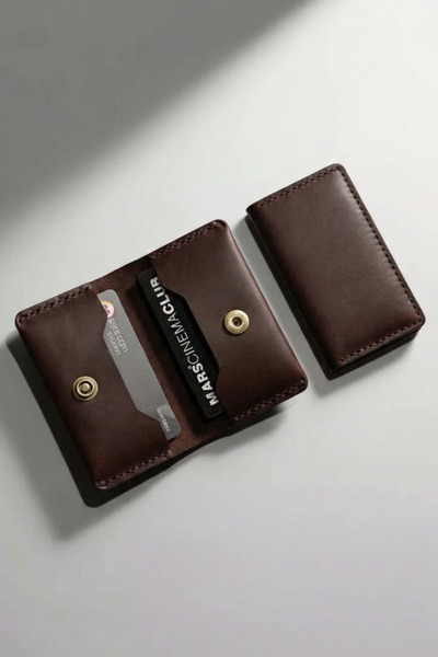 luvo Gerçek Deri El Yapımı Hakiki Deri Cüzdan Kartlık İtalyan Dikiş Premium Hakiki Deri