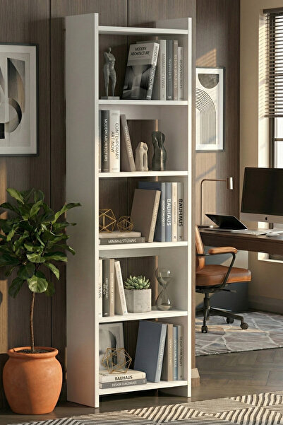 Sevinse Home NUKA 6 Raflı Kitaplık, Dekoratif 6 Gözlü Kitaplık Rafı