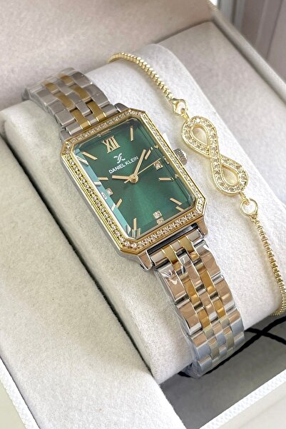 Daniel Klein Çelik Taşlı Kadın Kol Saati Garantili 3 Atm Su Geçirmezlik Bileklik Hediyeli DKXA75B