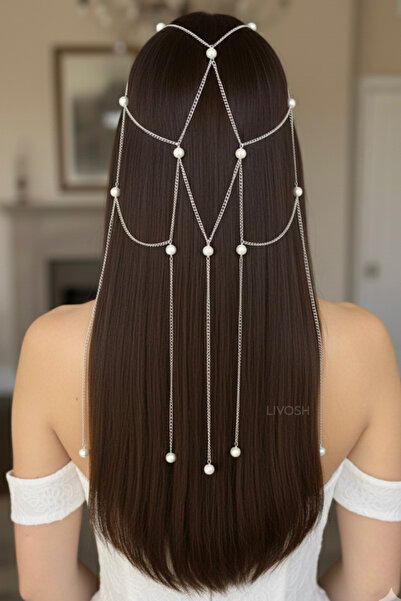 LIVOSH ACCESORII DE PĂR CU LĂȚĂ DE PĂR CU PERLE, TĂRĂȘĂ DE MIREASĂ, TĂRĂȘĂ DE...