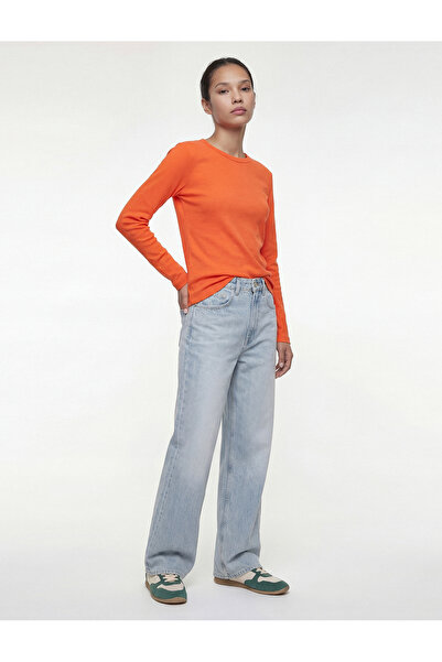 Koton Cotton Long Sleeve Crew Neck Basic T-Shirt