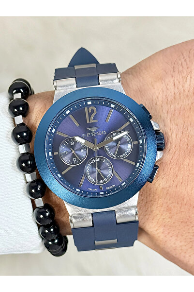 FERRO Lacivert Silikon Kordon Erkek Kol Saati FM11539DWT-L3