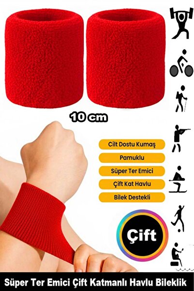 Liggo سوار منشفة مزدوج سوار العرق 10 سم سوار منشفة رياضي