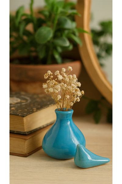 Home Dekoratif Mini 2li Vazo ve kuşlardan oluşan set- Dekoratif Mini Panpas V...