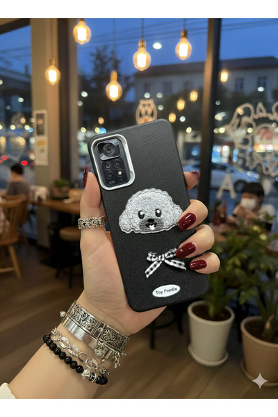 MustCase حافظة هاتف شاومي ريدمي نوت 11 برو-نوت 12 برو 4G مع تطريز توي بودل وت...