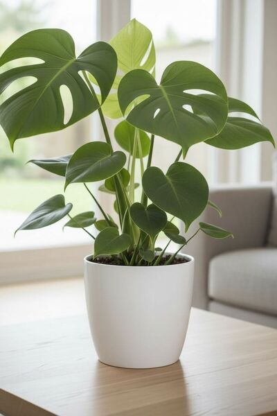 Bliss Yakut Parlak Dekoratif Plastik Çiçek Masa Saksısı 4,4 Litre Iç & Dış Mekan Kırık Beyaz Saksı