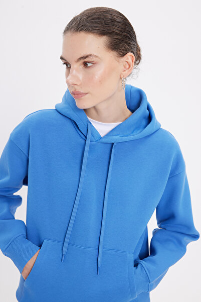 Tudors سويت شيرت نسائي كبير الحجم ذو قصة واسعة من القطن الناعم ذو ملمس ناعم م...