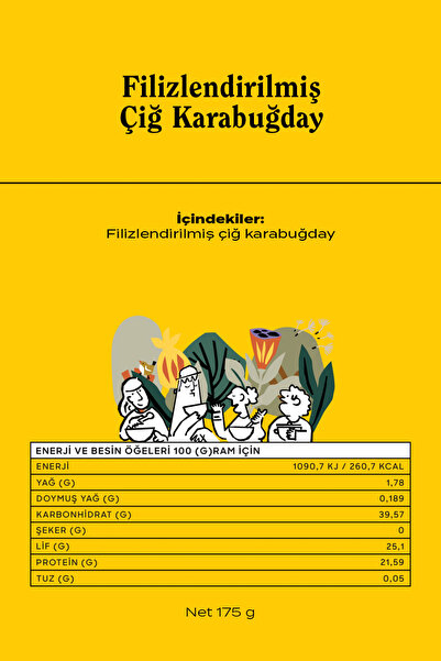 THE GOOD WİLD Filizlendirilmiş Çiğ Karabuğday | Glutensiz Kuru Bakliyat | Vegan | Yüksek Lif , Protein | 175 Gr