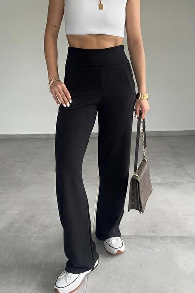 Ecenin Favorileri Pantaloni Palazzo cu corset