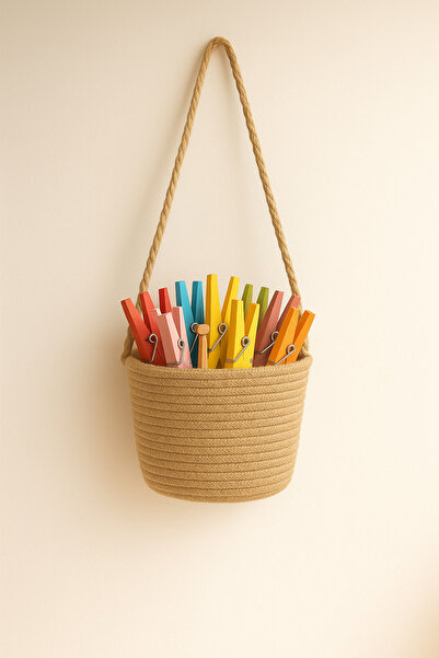 ÖRGÜM Καλάθι με μάνταλα Καλάθι οργάνωσης πολλαπλών χρήσεων 15x15 cm ΟΙ ΜΑΝΤΑΛ...