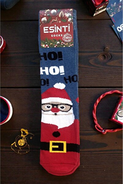 Esinti Unisex Christmas Socks Colorful Patterned Gift New Year Men Women Long Socks Single