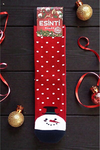 Esinti Unisex Christmas Socks Colorful Patterned Gift New Year Men Women Long Socks Single