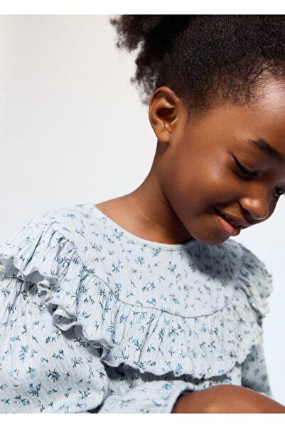 MANGO Baby Çiçek desenli tişört