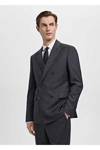 MANGO Man Turin %100 yün kruvaze blazer ceket