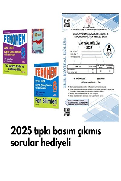 Fenomen Yayıncılık 8 İNKILAP +FEN BİLİMLERİ Çıkmış Sorular Ve İkiz Soruları S...