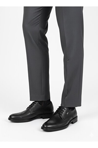 LİCCAS Erkek Mevsimlik: Sonbahar- Kış Klasik Kundura Hakiki İç ve Dış Deri Ka...