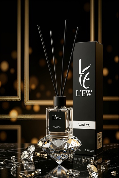 L'EW Siyah Bambu Çubuklu Lüx 100 Ml Vanilya Oda Kokusu