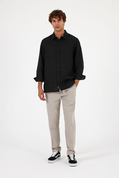 VENA Cămașă pentru bărbați Nicolas Regular Fit 100% in - negru