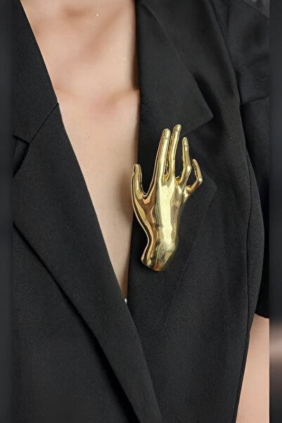 model aksesuar Minimal El Tasarım Broş