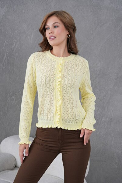 JANNA BUDAK BOUTİQUE Örgü detaylı romantik hırka