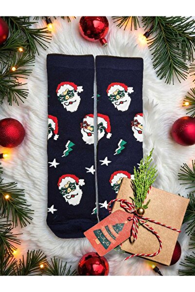 DivaViva Yılbaşı Temalı Unisex Çorap – Desenli Özel Tasarım (Hediye Paketli)