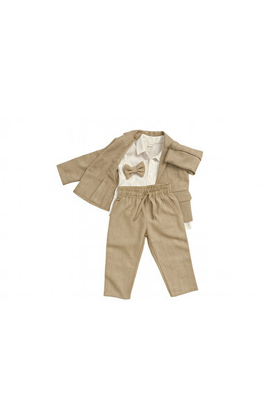 ZERVA QUEEN Bow Tie and Jacket Four-Piece Baby Boy Set