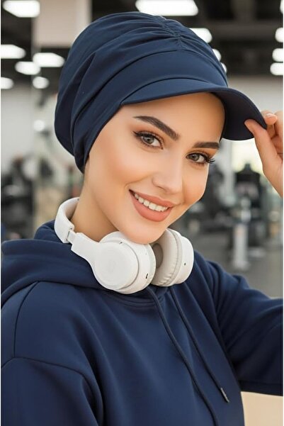 Aişe tesettür Lacivert Tesettür Şapka