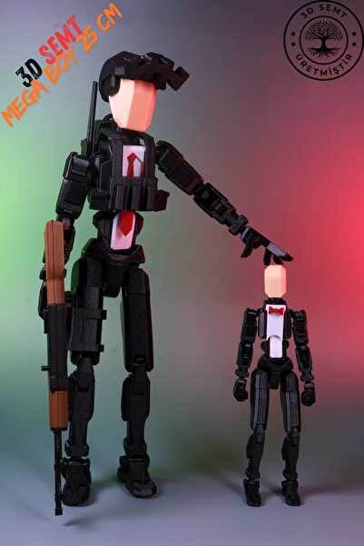 3DSEMT 3D Dummy Figür | Hareketli, Pozlanabilir Koleksiyon Modeli | Siyah Ren...