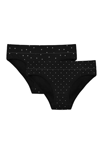 Donella Set of 2 women's panties 188148, black, cotton, Donella-2XL INTL