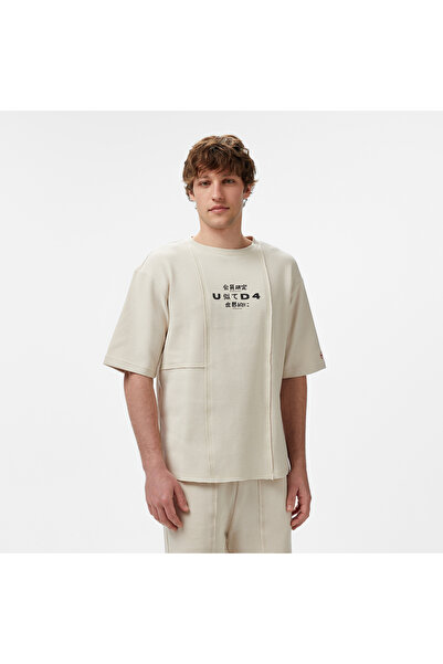 United 4 UNITED4 Örme Comfort Erkek Gri Tişört
