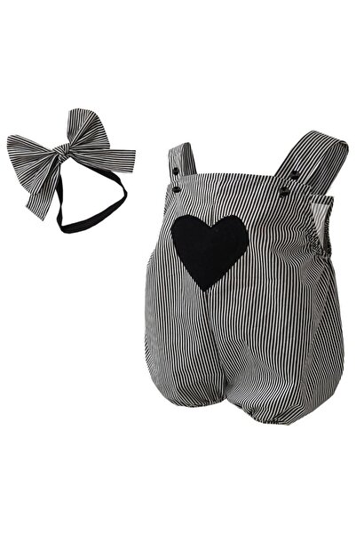 Shecco Babba Σορτς με τσέπες σε σχήμα καρδιάς και μπαντάνα - Μαύρο