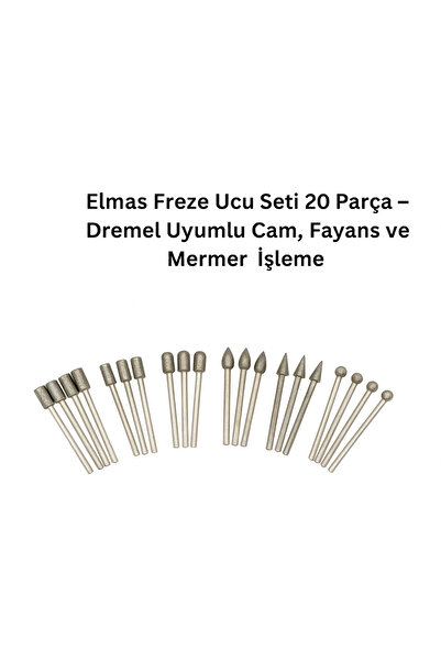 SENBANG Dremel Gravür Benzeri Kalıpcı Taşlama Cam Fayans Delme Mermer Granit Aşındırma Elmas Freze Uc Seti