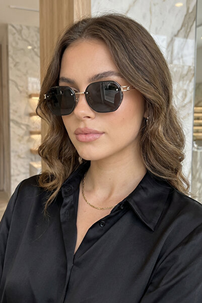 Kapin Yena Kristal Kesim Altıgen Güneş Gözlüğü - Siyah