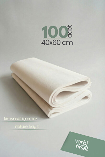 Varbifırsat 100 Adet 40x60 Tabak - Bardak Sarma Taşıma Taşınma Paketleme Kağı...
