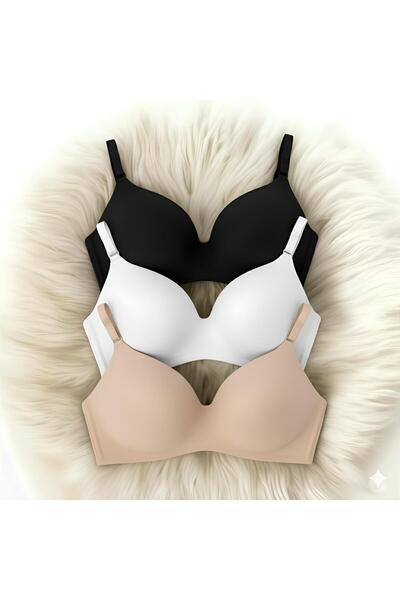 Kerem Giyim Kadın Lotus (DOLGUSUZ) Balensiz Toparlayıcı 3'Lü Sütyen Takımı