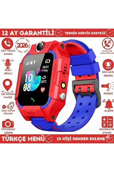 WildTech Akıllı Çocuk Saati Kameralı Takip Saati Ortam Dinleme Sim Kartlı Gps...