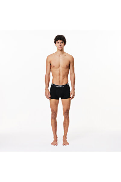 Lacoste عبوة من 3 سراويل داخلية سوداء عادية - 5H3389-00-031